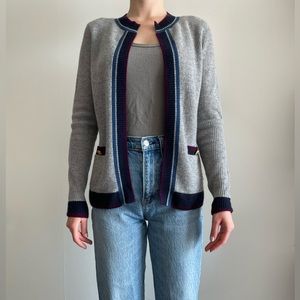 Women’s 100% cashmere gray cardigan Kier+J small